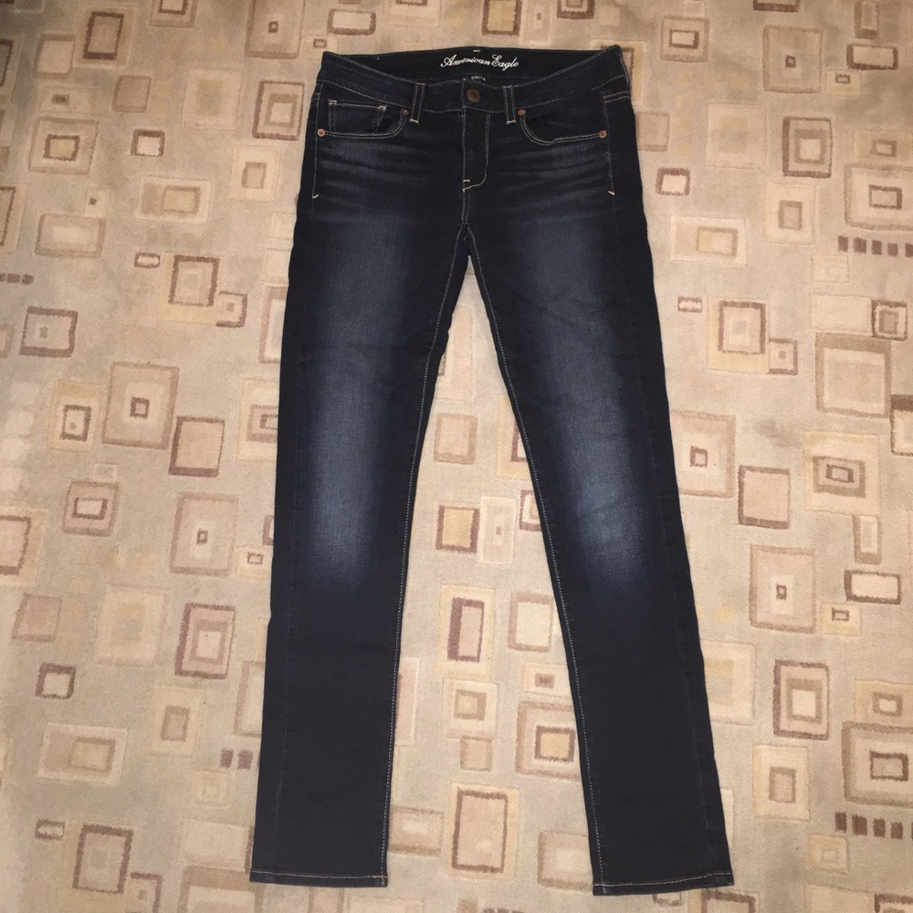 AEO Dark Blue Stretch Skinny Jeans